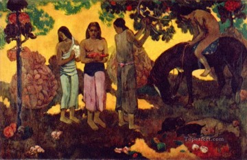  gathering Art - Wonderful Land Gathering Fruit Paul Gauguin